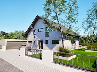 Massivhaus Entwurf NB195 von FAVORIT Massivhaus, Satteldach-Klassiker Außenansicht 9