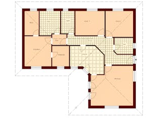 Massivhaus Drigge 143 von TIMOWA Massivhäuser Schlüsselfertig ab 339900€, Bungalow Grundriss 1