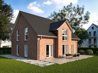 Massivhaus KAPITÄNSHAUS 160 von Kähler Massivhaus Schlüsselfertig ab 407420€, Satteldach-Klassiker Außenansicht 1
