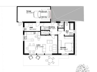 Fertighaus Bestwig von Becker 360 Schlüsselfertig ab 329100€, Satteldach-Klassiker Grundriss 1