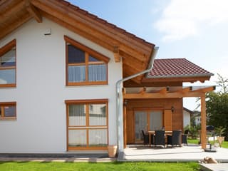 Blockhaus Beilstein von Rems-Murr-Holzhaus Schlüsselfertig ab 288744€, Blockhaus Außenansicht 3