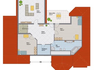 Massivhaus Villa Belano von ARGISOL-Bausysteme Bausatzhaus ab 78600€, Stadtvilla Grundriss 1