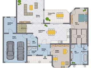 Massivhaus Villa Belano von ARGISOL-Bausysteme Bausatzhaus ab 78600€, Stadtvilla Grundriss 2