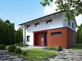 Fertighaus Bielefeld von STREIF Haus, Satteldach-Klassiker Außenansicht 2