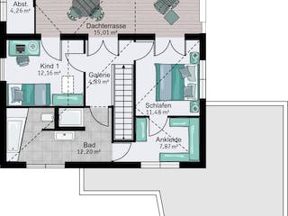 Fertighaus Bitburg von STREIF Haus, Stadtvilla Grundriss 2