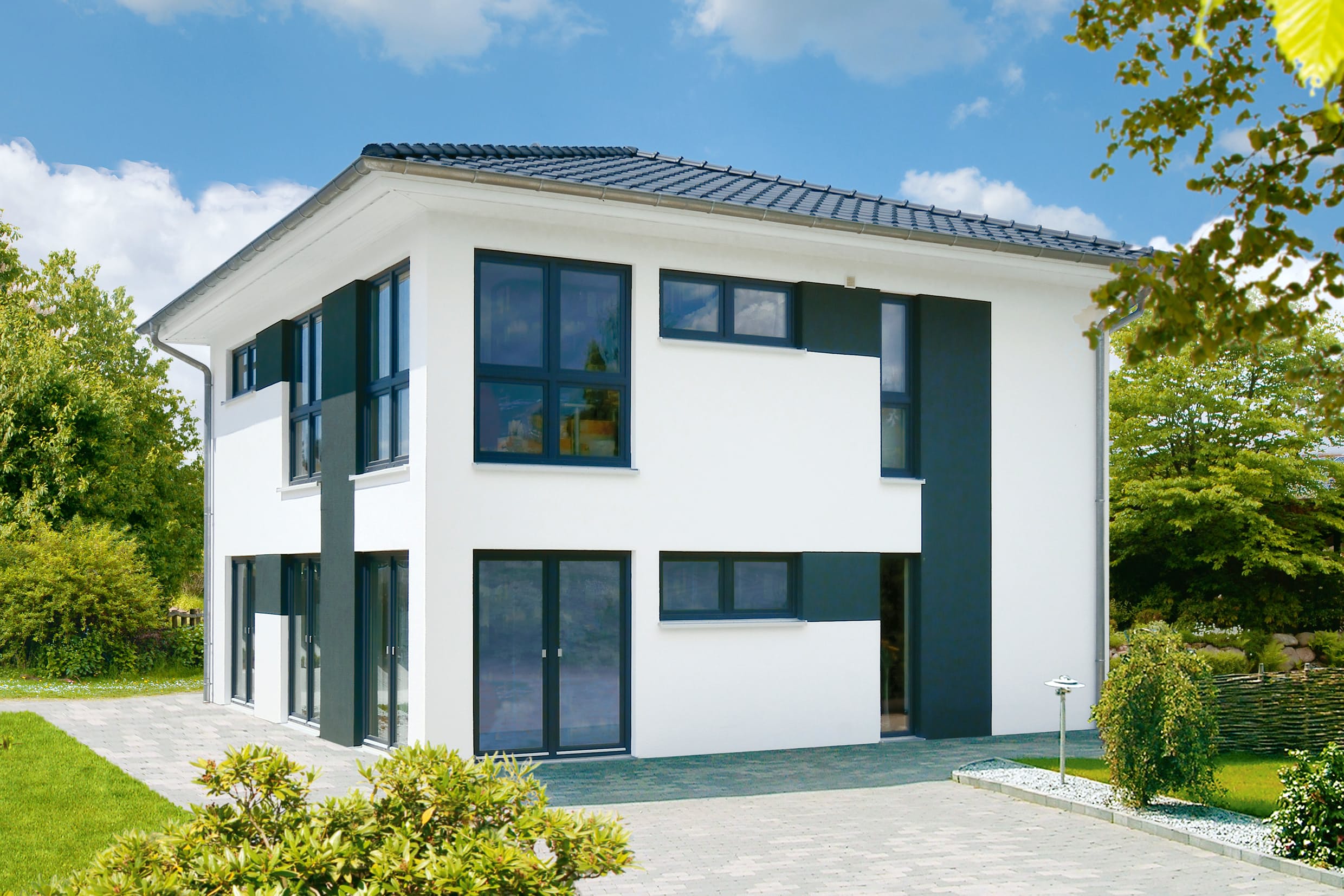 Fertighaus Blankenese von Danhaus Deutschland, Stadtvilla Außenansicht 1