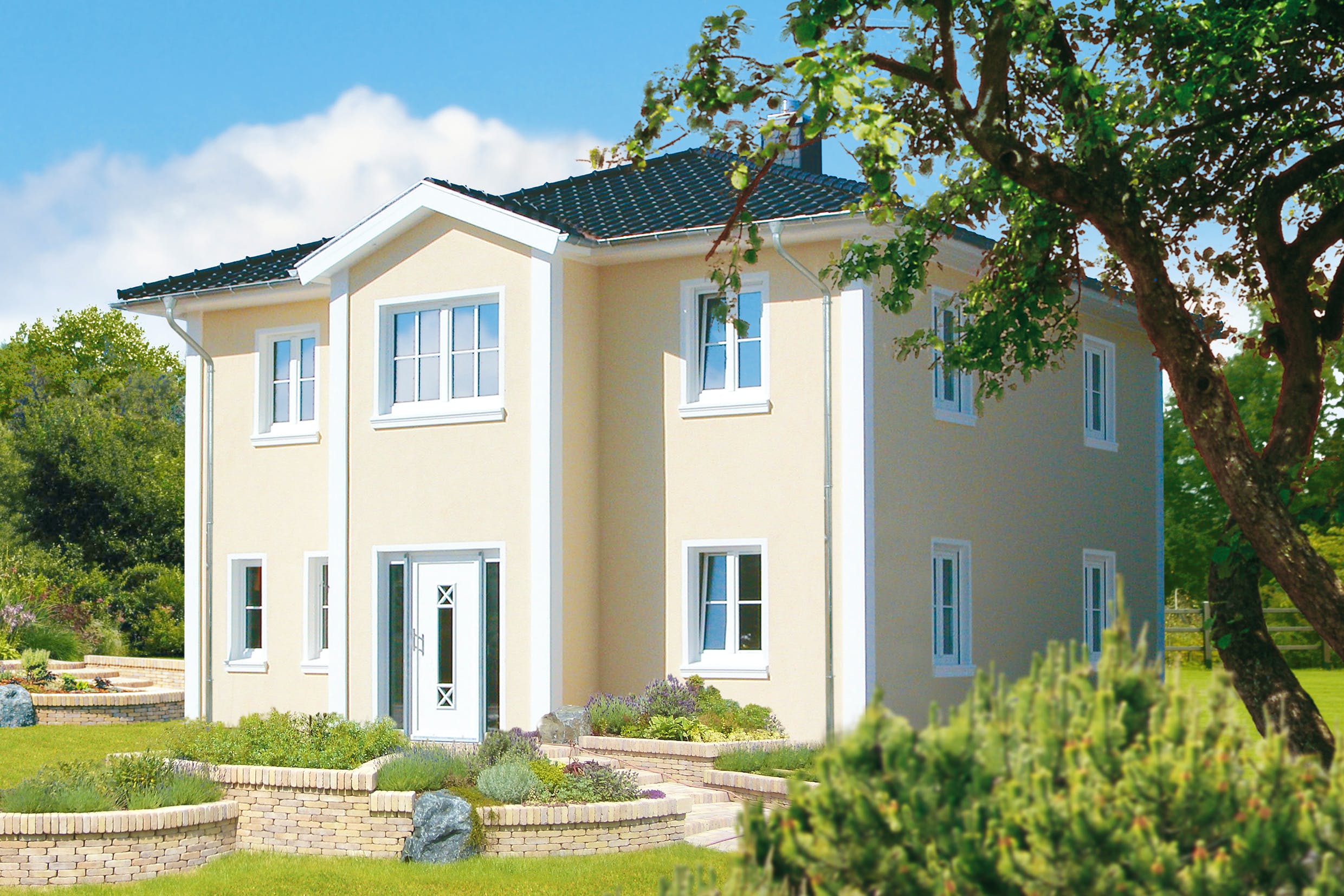 Fertighaus Blankenese von Danhaus Deutschland, Stadtvilla Außenansicht 2