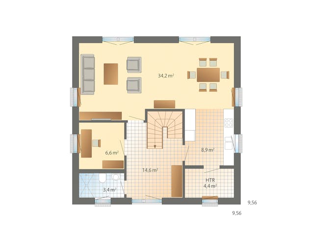 Fertighaus Blankenese von Danhaus Deutschland Schlüsselfertig ab 415523€, Stadtvilla Grundriss 1 Fertighaus Blankenese von Danhaus Deutschland Schlüsselfertig ab 415523€, Stadtvilla Grundriss 1