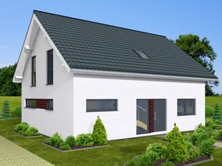 Fertighaus Family 144 von Zimmermann Haus Schlüsselfertig ab 263520€, Satteldach-Klassiker Außenansicht 5