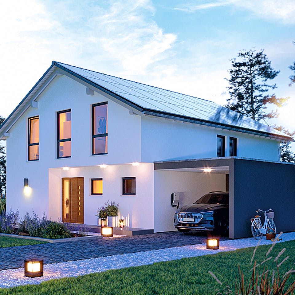 Fertighaus EFH 35-181-150 mit Einliegerwohnung von BoHolz Haus Schlüsselfertig ab 467756€, Außenansicht 1