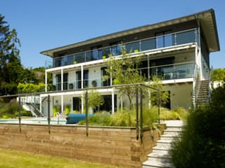 Fertighaus Bond - Kundenhaus von Bau-Fritz Schlüsselfertig ab 980000€, Stadtvilla Außenansicht 1