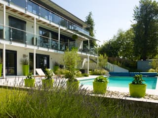 Fertighaus Bond - Kundenhaus von Bau-Fritz Schlüsselfertig ab 980000€, Stadtvilla Außenansicht 6