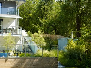 Fertighaus Bond - Kundenhaus von Bau-Fritz Schlüsselfertig ab 980000€, Stadtvilla Außenansicht 8