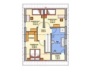 Fertighaus Berlin von Fingerhut Haus Schlüsselfertig ab 276100€, Satteldach-Klassiker Grundriss 2