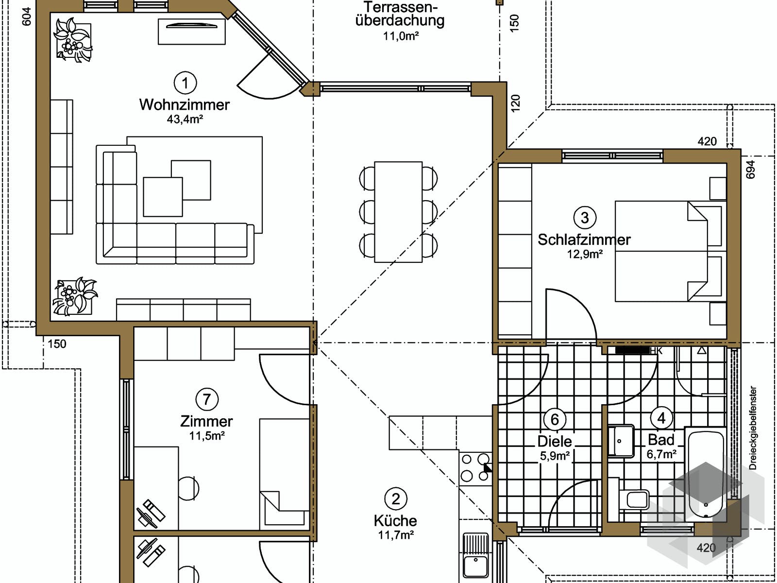 Einfamilienhaus Musholm 110+11 von EBK Haus | Fertighaus.de