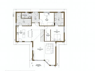 Fertighaus Skagen 193+11 von EBK Haus, Satteldach-Klassiker Grundriss 2