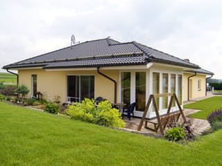 Fertighaus Boston von Albert Haus Schlüsselfertig ab 269500€, Bungalow Außenansicht 1