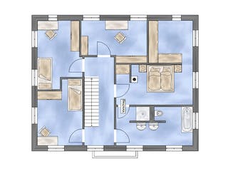 Massivhaus Haus Historica von Botan Haus, Stadtvilla Grundriss 2