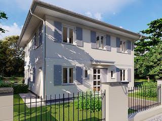 Massivhaus Haus Pearl von Botan Haus, Stadtvilla Außenansicht 3