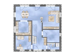 Massivhaus Haus Pearl von Botan Haus, Stadtvilla Grundriss 1