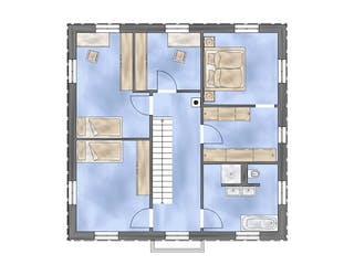 Massivhaus Haus Pearl von Botan Haus, Stadtvilla Grundriss 2