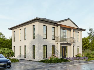 Massivhaus Haus Valero von Botan Haus, Stadtvilla Außenansicht 2