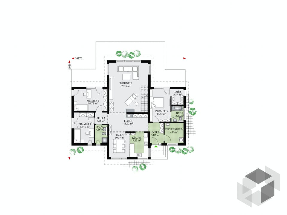 Brave 176 von DAN-WOOD HOUSE - Österreich Grundriss