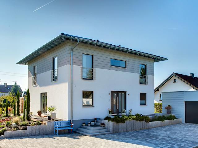 Fertighaus BRAVUR 400 W von FingerHaus Schlüsselfertig ab 433800€, Stadtvilla Außenansicht 1