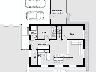 Fertighaus Bremberg von Becker 360 Schlüsselfertig ab 290400€, Satteldach-Klassiker Grundriss 1
