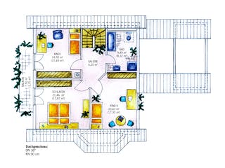 Fertighaus Brettachtal von Keitel-Haus, Satteldach-Klassiker Grundriss 1