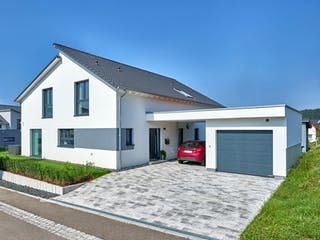 Fertighaus Haus Chmel von Fertighaus WEISS, Pultdachhaus Außenansicht 3 Fertighaus Haus Chmel von Fertighaus WEISS, Pultdachhaus Außenansicht 3
