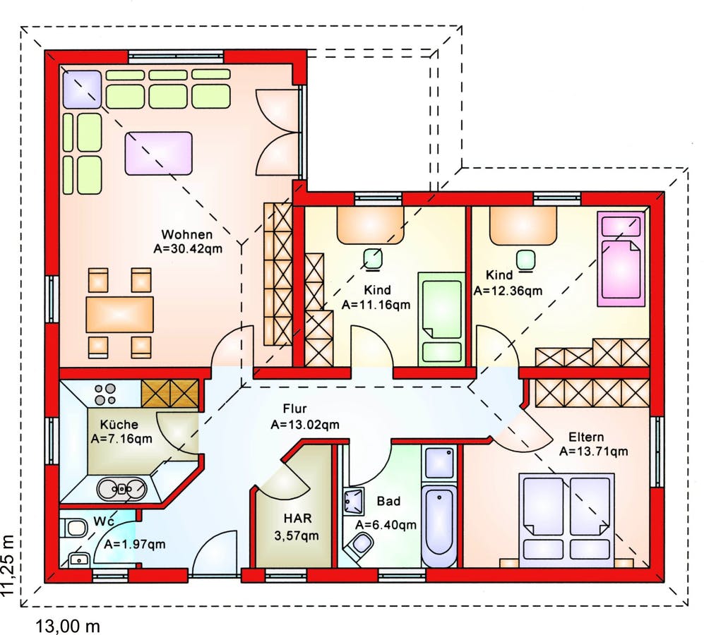 Bungalow 6 Zimmer Grundriss - Blogdejust