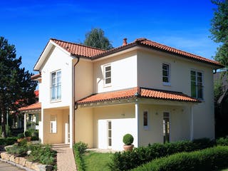 Fertighaus Musterhaus Fellbach von Bodenseehaus, Stadtvilla Außenansicht 3