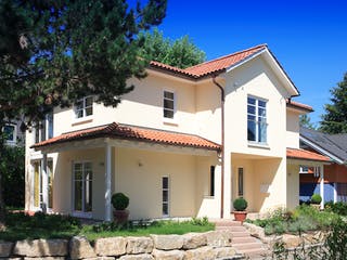 Fertighaus Musterhaus Fellbach von Bodenseehaus, Stadtvilla Außenansicht 2