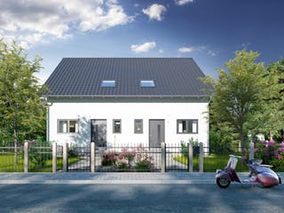 Fertighaus Rankweil von Bodenseehaus, Satteldach-Klassiker Außenansicht 2