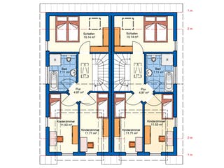 Fertighaus Rankweil von Bodenseehaus, Satteldach-Klassiker Grundriss 2