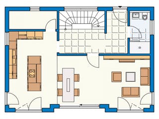 Fertighaus Rorschach von Bodenseehaus, Stadtvilla Grundriss 1