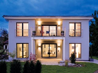 Fertighaus Musterhaus Suhr von Bodenseehaus, Stadtvilla Außenansicht 1