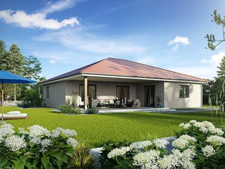 Fertighaus Triesen von Bodenseehaus, Bungalow Außenansicht 1