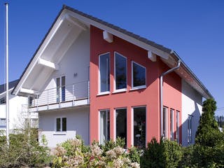 Fertighaus Musterhaus Villingen-Schwenningen von Bodenseehaus, Satteldach-Klassiker Außenansicht 3