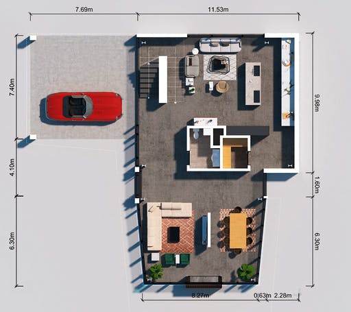 Fertighaus Haus Burghof von DAS BODENSEEHAUS, Cubushaus Grundriss 1