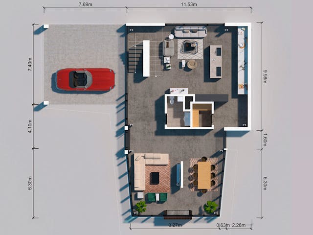 Fertighaus Haus Burghof von Bodenseehaus, Cubushaus Grundriss 1 Fertighaus Haus Burghof von Bodenseehaus, Cubushaus Grundriss 1