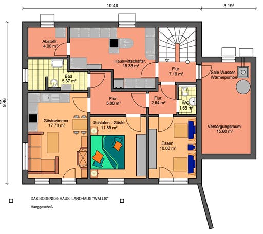 Fertighaus Haus Wallis von DAS BODENSEEHAUS, Satteldach-Klassiker Grundriss 1
