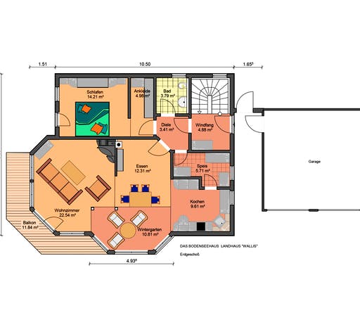 Fertighaus Haus Wallis von DAS BODENSEEHAUS, Satteldach-Klassiker Grundriss 2