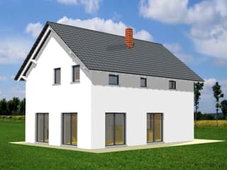 Fertighaus Buchenweg von Ludwig Andrä Holzbau Schlüsselfertig ab 292256€, Satteldach-Klassiker Außenansicht 2