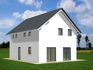 Fertighaus Buchenweg von Ludwig Andrä Holzbau Schlüsselfertig ab 292256€, Satteldach-Klassiker Außenansicht 4