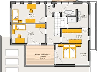 Fertighaus Satchmo von Büdenbender Hausbau, Cubushaus Grundriss 2