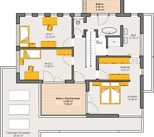 Fertighaus Satchmo von Büdenbender Schlüsselfertig ab 565180€, Cubushaus Grundriss 2