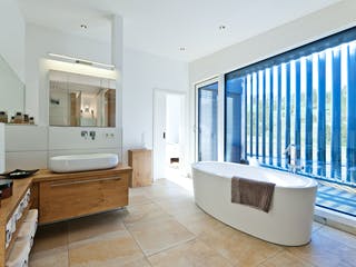 Fertighaus Bullinger - Kundenhaus von Bau-Fritz Schlüsselfertig ab 1240000€, Pultdachhaus Innenansicht 3