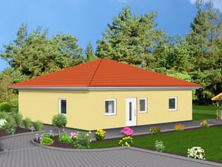 Fertighaus Bungalow 100 von Zimmermann Haus Schlüsselfertig ab 156511€, Bungalow Außenansicht 2